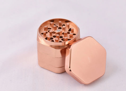 52mm 3 Part LWA Grinder, Gold/Rose Gold